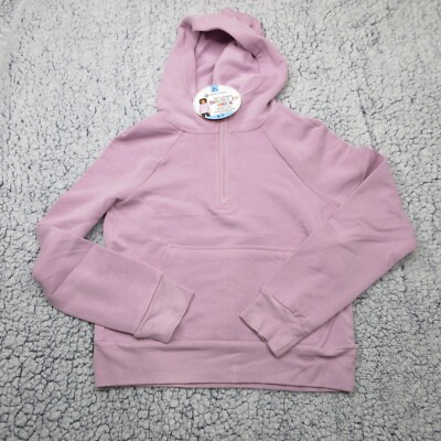 Member's Mark Girl's Soft & Lightweight Quarter Zip Hoodie Pink Size 6/7