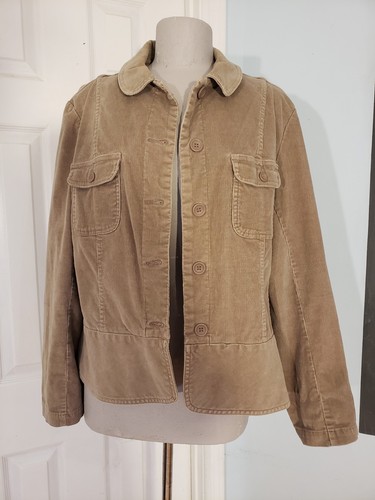 ST JOHNS BAY KHAKI CORDUROY JACKET 
