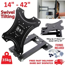 Full Motion TV Wall Mount Bracket Swivel Tilt 17 26 32 40 42 inch LED LCD