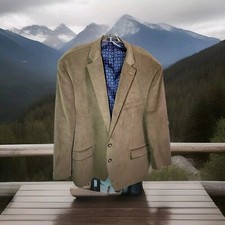 Lauren Ralph Lauren Mens Brown Corderoy Sportcoat Jacket Size 50R Elbow Patches