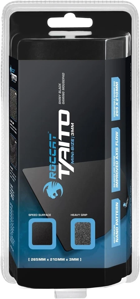 ROCCAT Taito Tappetino Mouse Taglia Mini 3 mm Shiny Black Gaming Mousepad - Immagine 4 di 4
