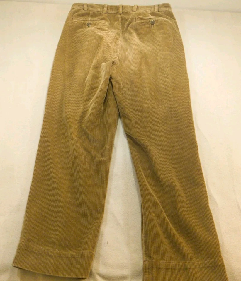 Pantalones Jos A Bank Para Hombre 38x30 Marrón Pana Chino Pantalones Plisados Relajados Foto 2 de 4