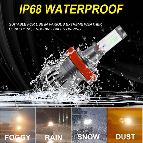 H8/H9/H11 Switchback Strobe Flash Led Fog Light Bulbs Driving DRL Daytime - Picture 6 of 9