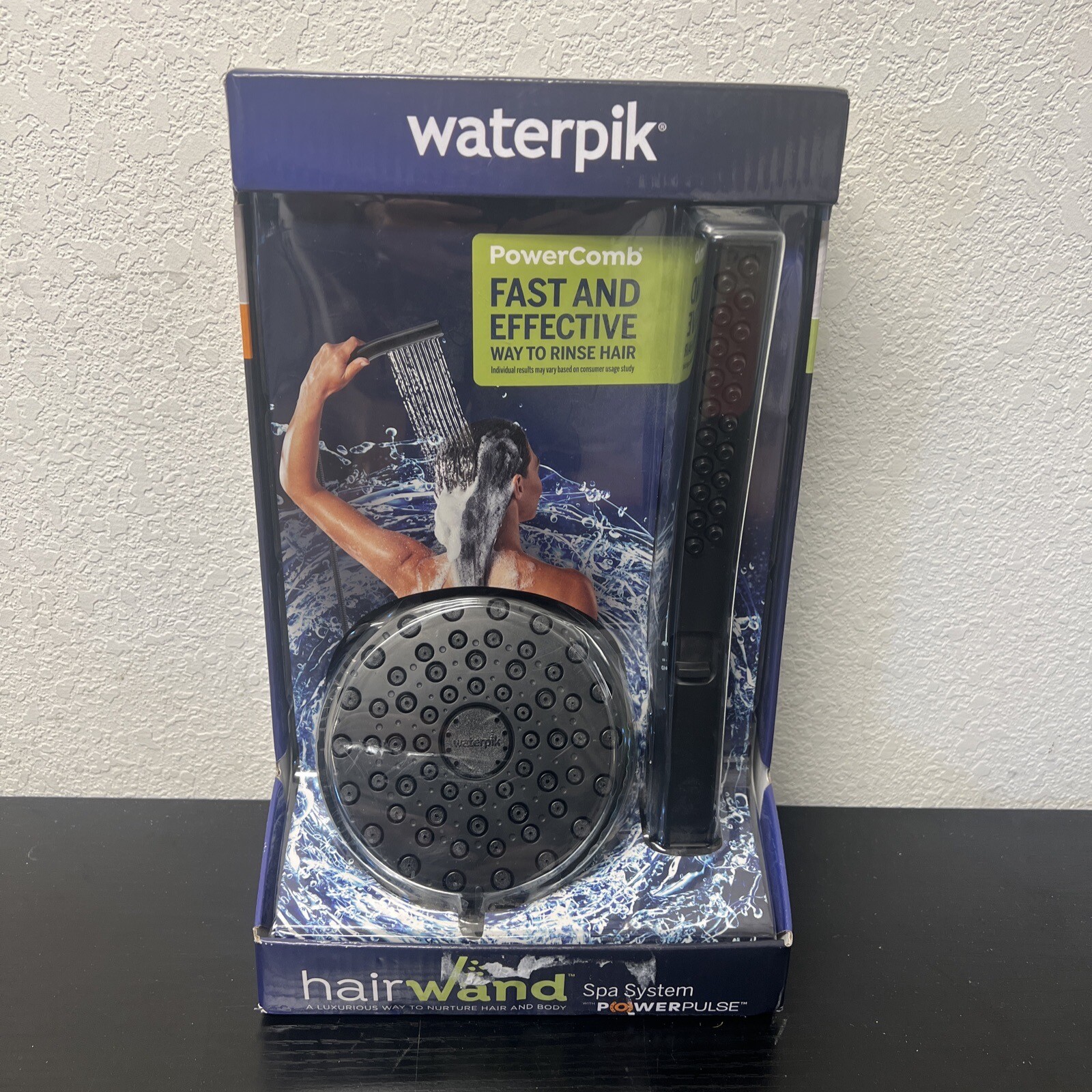 Waterpik Dual Hair Wand Spa System & Handheld Showerhead Matte Black