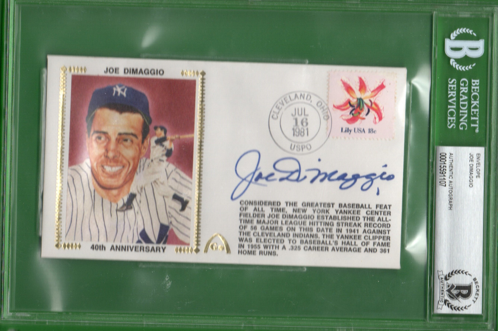 Joe Dimaggio | Autographed Baseball Memorabilia & MLB Merchandise