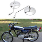 Chrome Motorcycle Rearview Mirrors Round For Yamaha Ls2 Dt100 Dt125 Dt175 Xs400