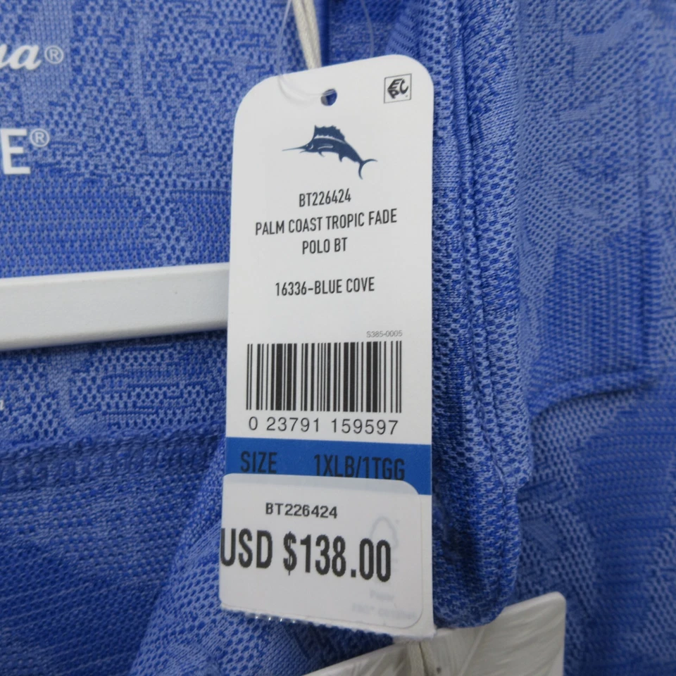 Tommy Bahama Island Zone Printed Polo Shirt Mens 1XLB Palm Coast Tropical Golf - Image 3 of 4