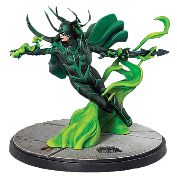 Marvel Crisis Protocol Hela with Rules Card + Base, NO Tokens or