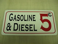Gasoline & Diesel Metal Sign vintage Style Gas Pump station Tin Oil 