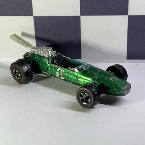 1969 Brabham Repco F1 Green Redline Hot Wheels Diecast Original Survivor Racecar