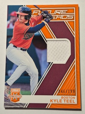 2023 Kyle Teel /199 Panini Elite Extra Edition - Future Threads #FT-KT Orange