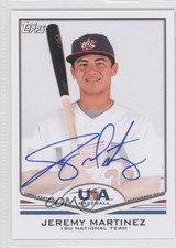 2011 Topps USA Baseball Team Auto Jeremy Martinez #USA-A57 Auto 0f8