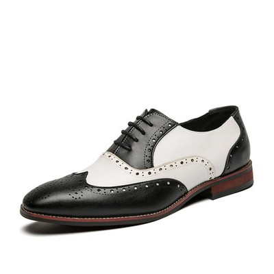 Fashion Men's Leather Pointed Toe Dress Shoes Lace Up Formal Oxfords Work Shoes