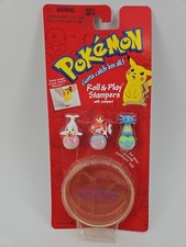 Set Timbri Roll And Play Giocattolo Pokémon Vintage 1998 Sigillato MOC