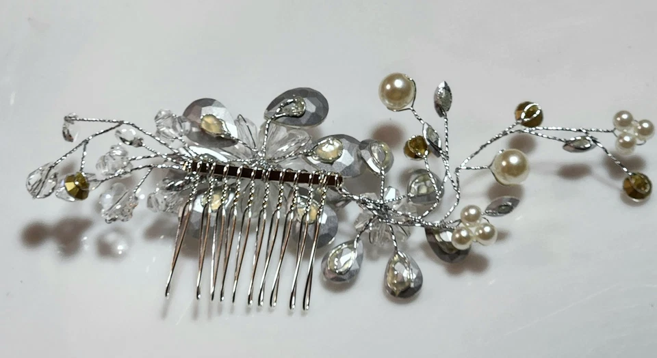Свадебные волосы расческа стразы, свадебный аксессуар - Изображение 3 из 3