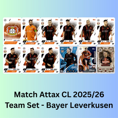 MATCH ATTAX Champions League 2025/2026 - Team Set Bayer 04 Leverkusen (12 Karten