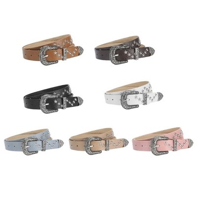 Western Leather Waistband Vintage Conchos Belt Elegant Outfit Stylish Waist Belt