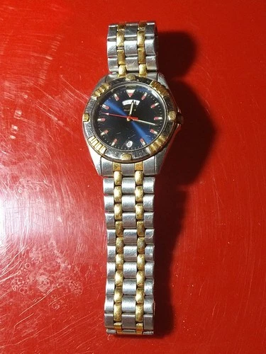 Vintage Seiko Men 7N43-6A89 President Two Tone Quartz Analog 36mm Watch - 7to 8"