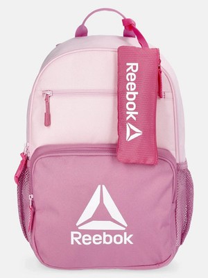 Reebok Kids' Journee 17'' Laptop Backpack with Pencil Case, Pink Groovy