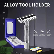 Double Edge Safety Razor Stainless Steel Shaving Kit Barber Tool With Blade