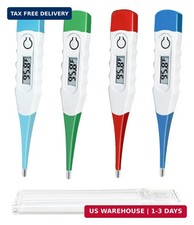 Digital Thermometer Thermometer for Adult (B, Pack of 4) | Flexible Tip Accurat