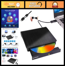 Portable External DVD Drive USB 3.0 Type-C CD/DVD Player Burner for Laptop Des