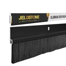 2 Pack - 36'' Commercial Aluminum Door Sweep with Nylon Brush Seal(Matte Blac...