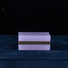Vintage Opaline Glass Box Alexandrite Italian Casket Murano Bronze Mounts Lilac