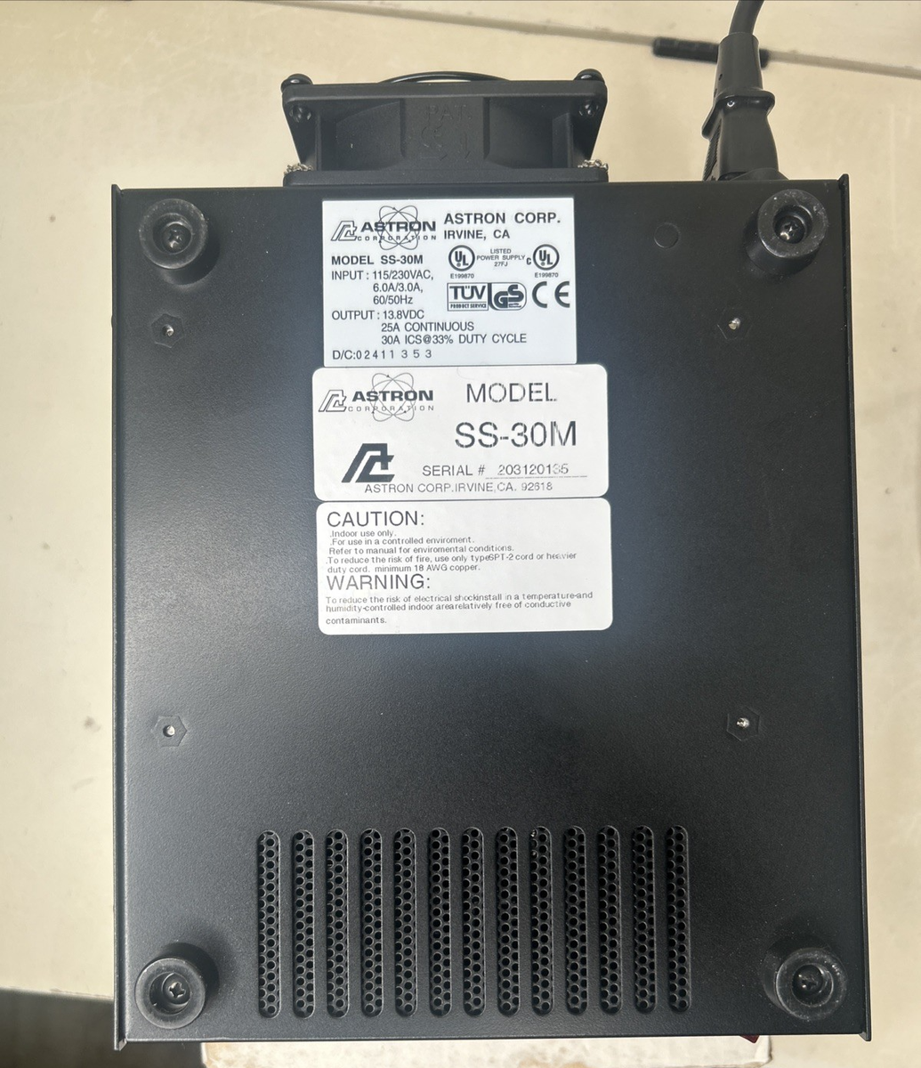 Alimentation Astron SS-30M 13.8V 25A Continue / 30A ICS – Pour Radio Ham