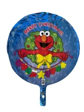 10 PACK Elmo Sesame Street Anagram Mylar Balloon Metallic 18" Merry Christmas