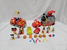Mickey Mouse Clubhouse Playset Lot Firetruck, RV Camper, Car, Jeep Figures