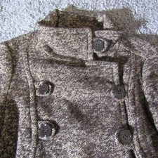 Zara Coat Mens L Trench Tweed Basic Pea Jacket Buisness Formal Casual