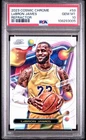 2023 Topps Cosmic Chrome Basketball Pink Galaxy Refractor LeBron James #59 PSA 9