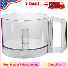 112203 Food Processor Bowl 3 Quart Clear Bowl Compatible w Robot Coupe R2 Food