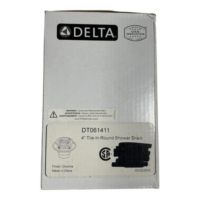 Delta  4'' Tile-In Round Shower Drain-DT061411-Chrome