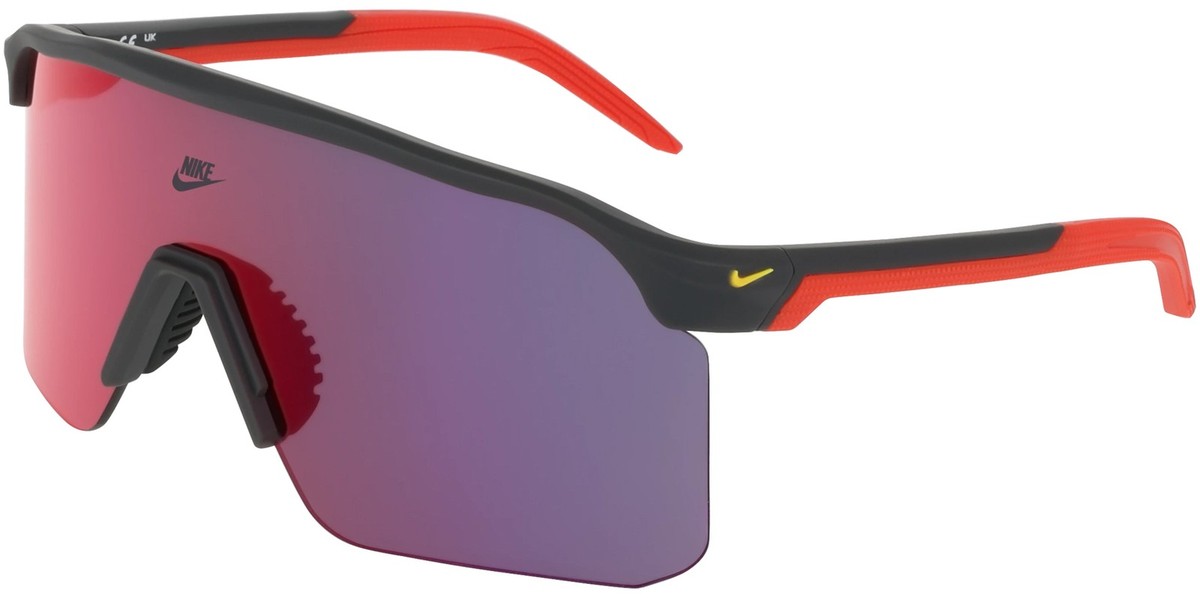 Nike Expedition Shield Max+ Semi-Rimless Wrap Sunglasses w Mirror