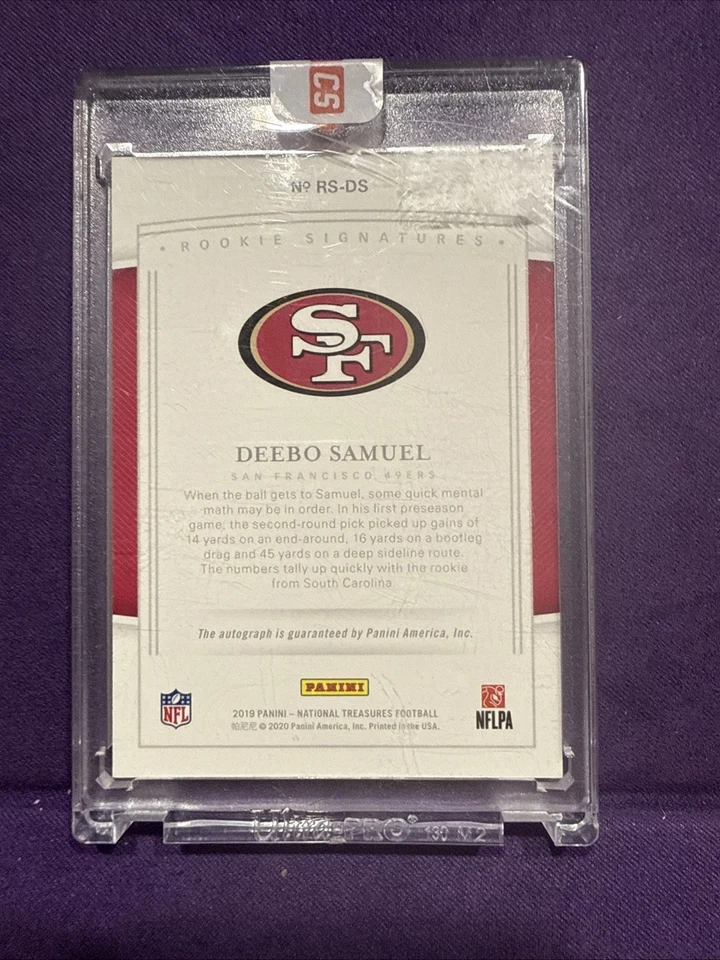 2019 National Treasures - Rookie Signatures Rps Deebo Samuel #RS-DS /99 (AU, RC) - Image 2 of 4
