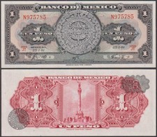 El Banco De Mexico, 1 Peso, 1961, UNC, P-59
