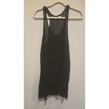 Isabel Marant Étoile Women's Sheer Black Tank Top Size 38 Casual