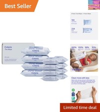 Baby Wipes for Sensitive Skin, Plant-Based  Plastic-Free Fibers, 99 Water, ...