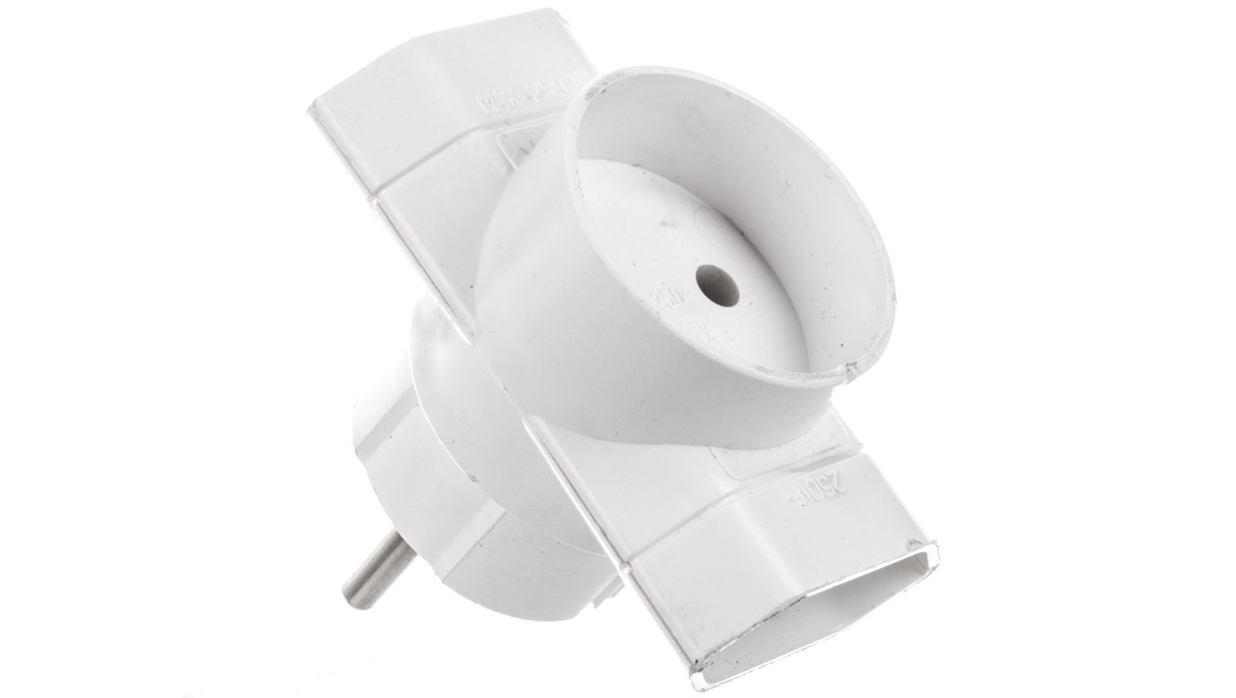 Connector 2xEuro + 1x2P White R-1 Splitter