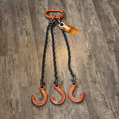 Great Herd-Alloy 8/10 9/32" x 36” Chain Sling Hooks 3 Legged 11,200 LBS