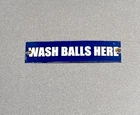 VINTAGE GOLF WASH BALLS HERE PORCELAIN SIGN CAR GAS TRUCK OIL MOTORCYCLE