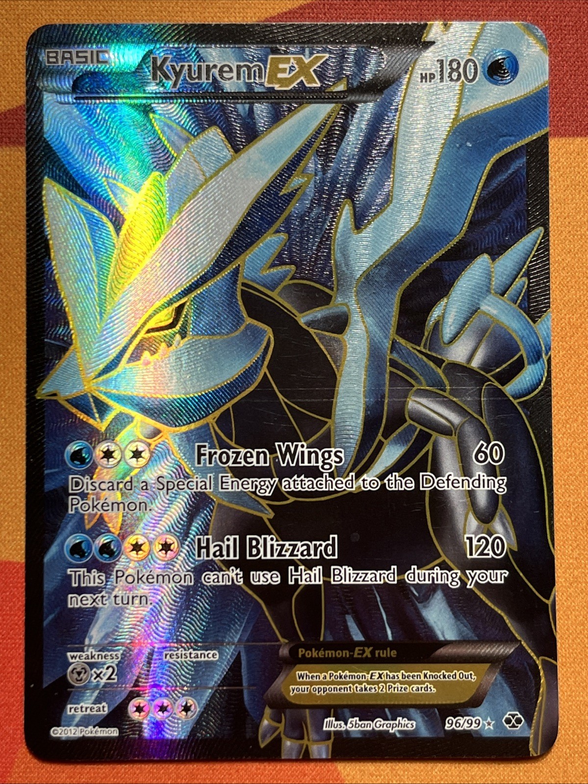 Pokemon Card - Kyurem EX - Full Art Ultra Rare (96/99) BW Next Destinies *VLP*