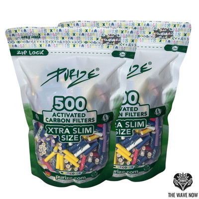 PURIZE  2x500 DOUBLE DOYPACK 1000 Xtra Slim Size 6mm Aktivkohlefilter