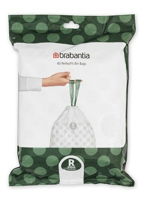Brabantia PerfectFit Trash Bags (Size R/9.5 Gal) Thick Plastic Trash Can Line...