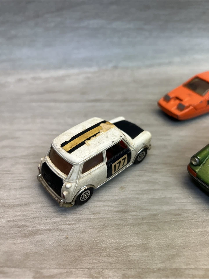 1970s Corgi Toys BMC Mini-Cooper Bong Bug Porsche 911 Britain Vintage Diecast - Image 4 of 4