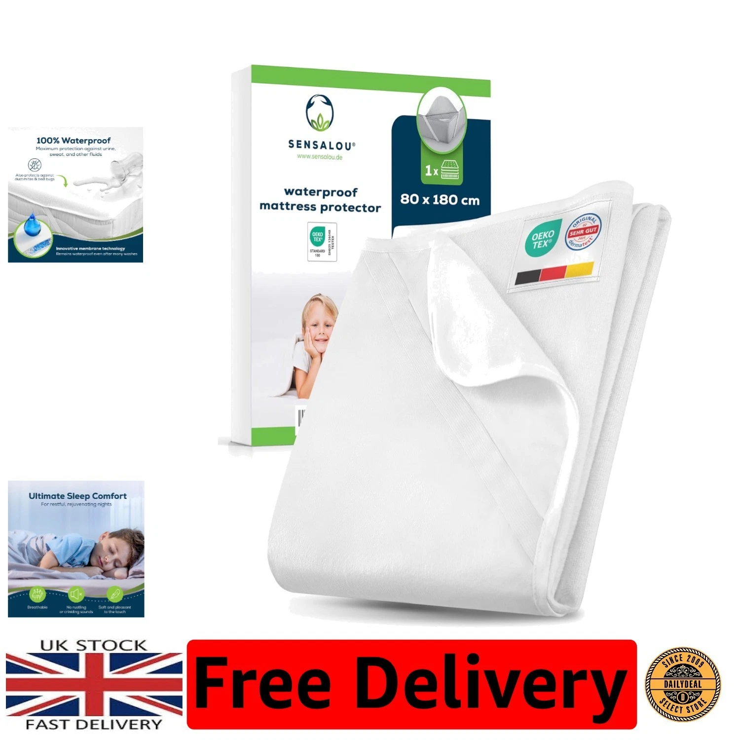 Hypoallergenic Youth Mattress Protector 80x180 cm - Comfort & Safety Combined