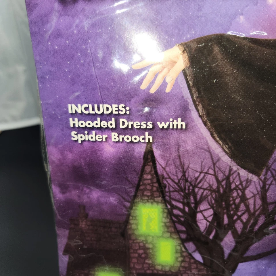 NUEVO Adulto Talla XL (14/16) Mística Mágica Telaraña Hechicera Bruja Bata Disfraz  Foto 2 de 4