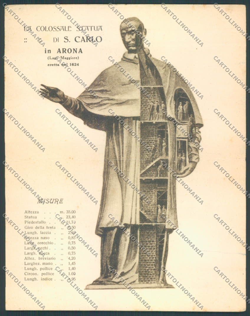 Novara Arona San Carlo Doppia cartolina ZB1517